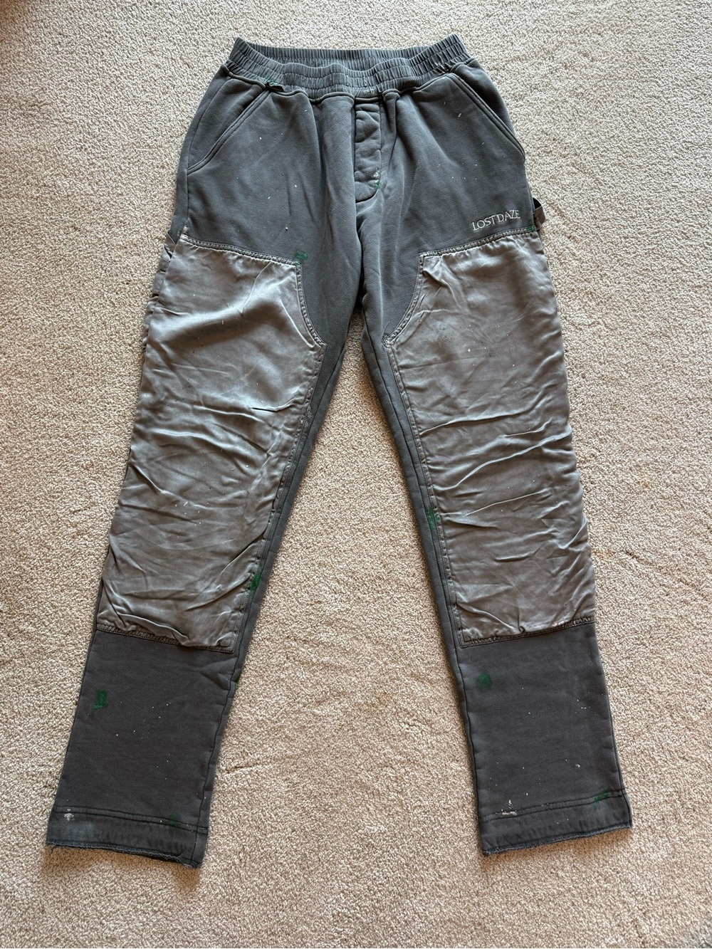 Ricardo x Lost Daze Gray Utility Joggers with Reinforced Knees